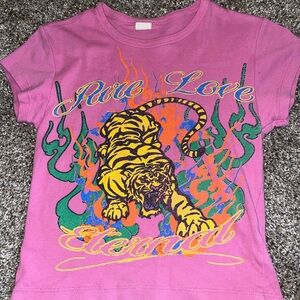 Graphic baby tee crop top